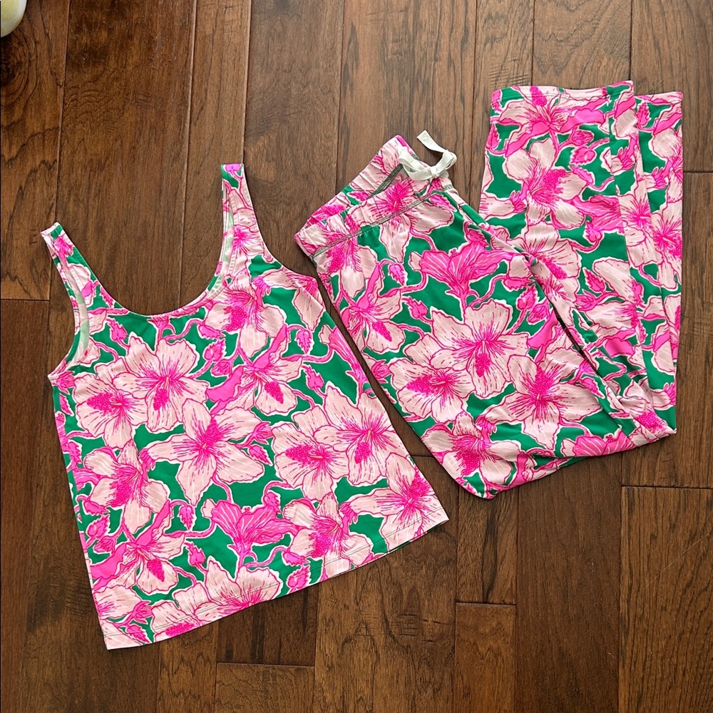 Lilly Pulitzer Pajamas Multi Palm Beach Coral - Picture 2 of 16